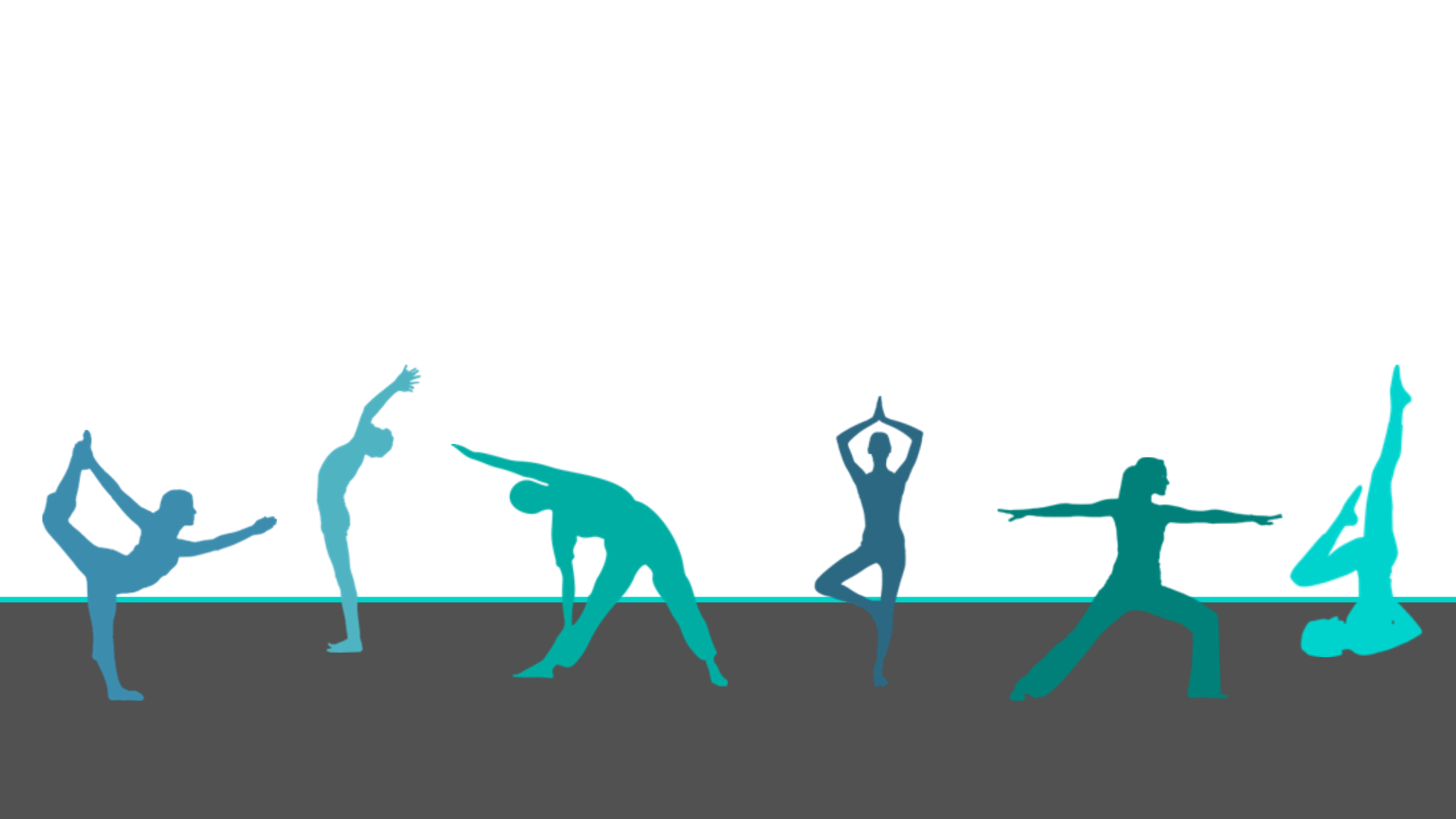6 figuren in een yogahouding